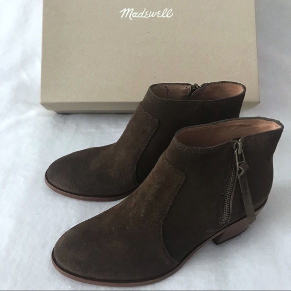 Madewell Janice Side Zip Suede Ankle Boots - Picture 1 of 10